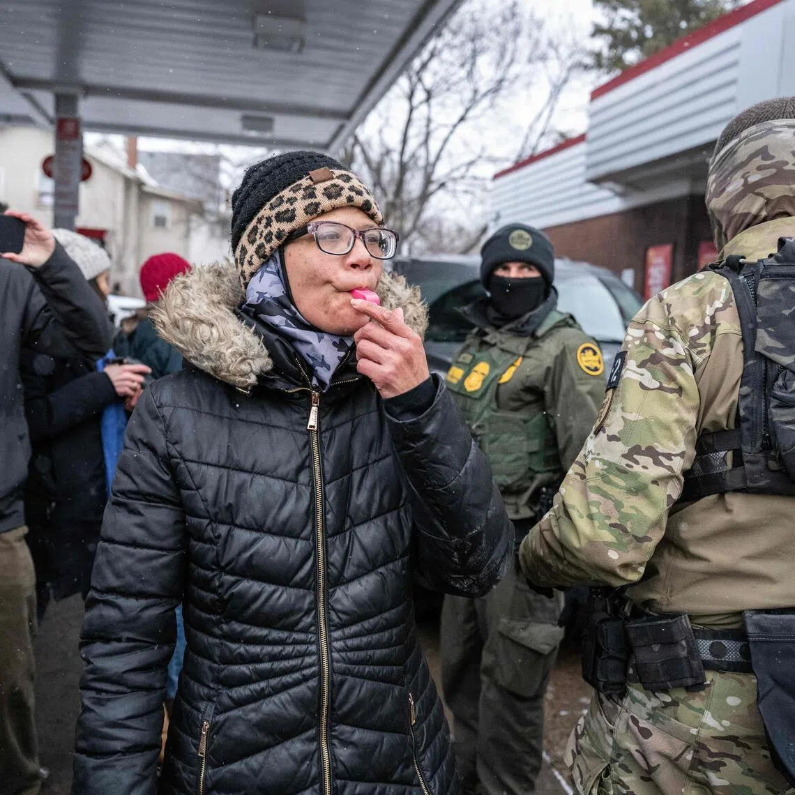 Many people now blow their whistles when they spot immigration agents.