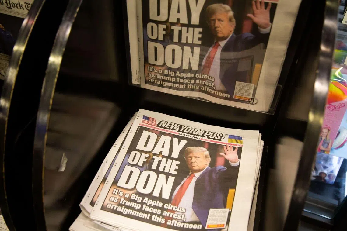 Last year, Trump spent roughly US$10 million (S$13.25 million) from his political action committee, Save America, on his own legal fees, federal election filings show. 