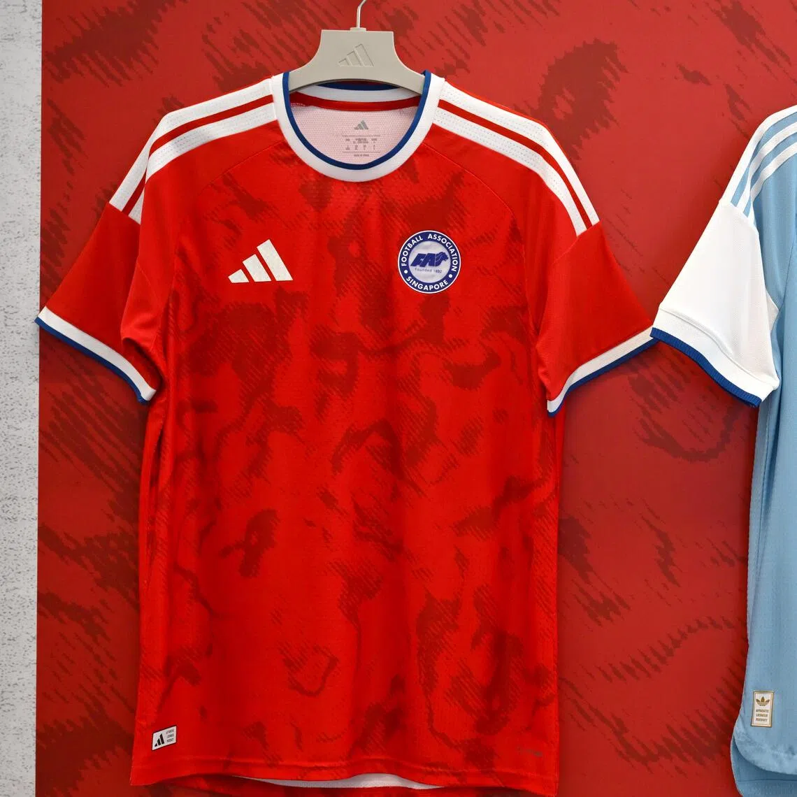 The new national football jersey collection from Adidas’ new partnership with the Football Association of Singapore.