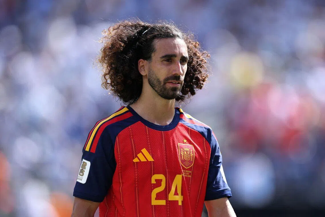 Marc Cucurella during the FIFA World Cup 2026 Final match between Spain and Argentina at New York New Jersey Stadium on July 19.
