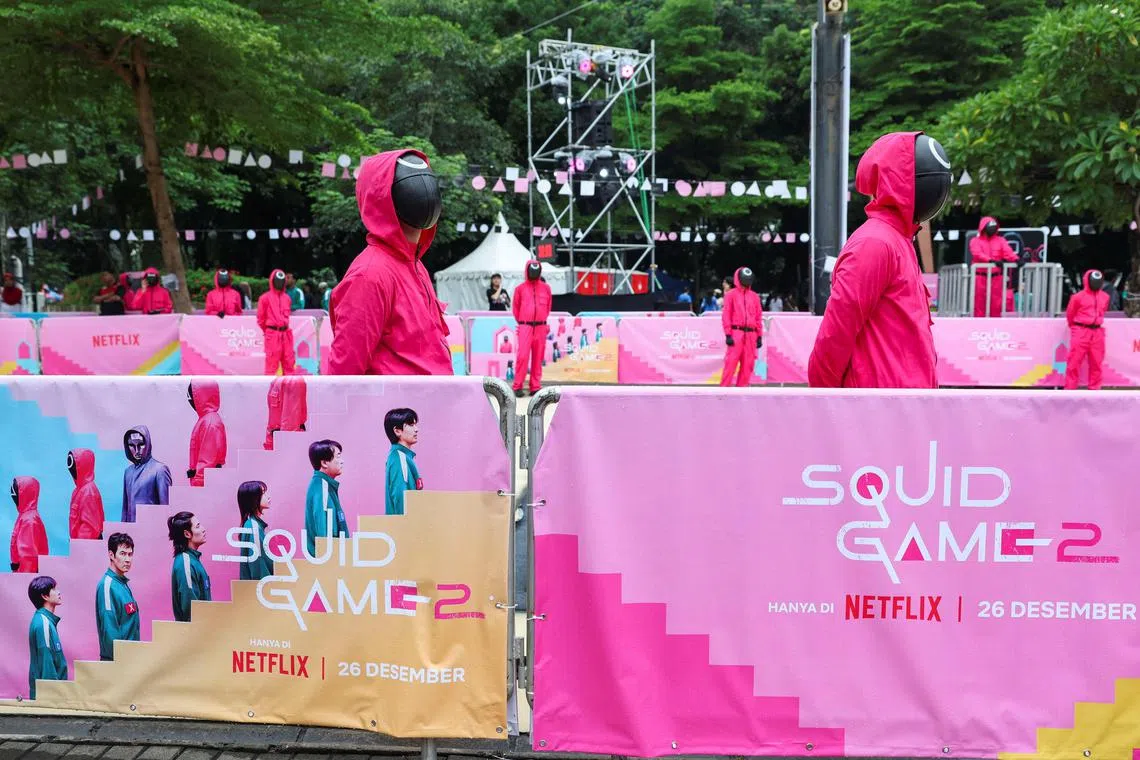 A less-than-perfect debut for the new season of Netflix’s Squid Game sent shares of related South Korean companies sharply lower on Dec 27.