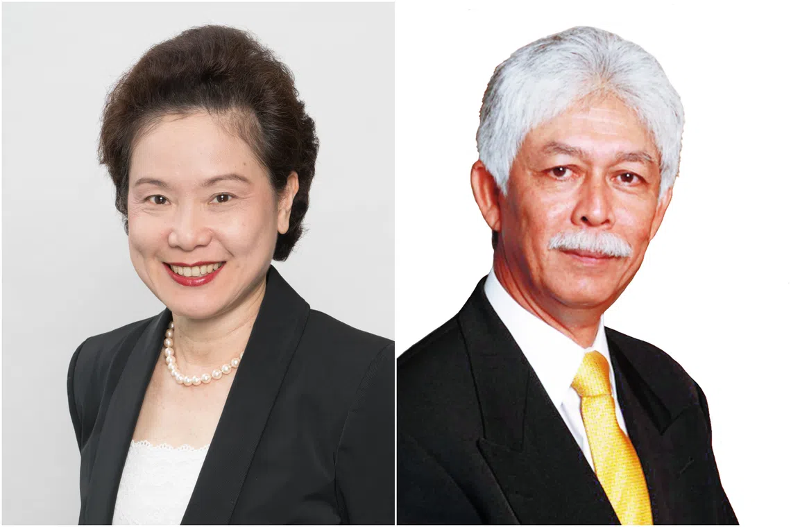 SP Group deputy chairman Leong Wai Leng (left) will take over from retiring chairman Hassan Marican on Jan 1.