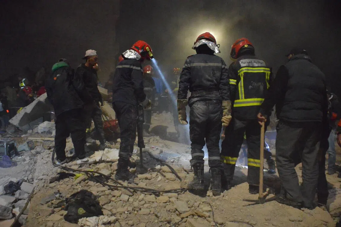 The buildings were inhabited by eight families.