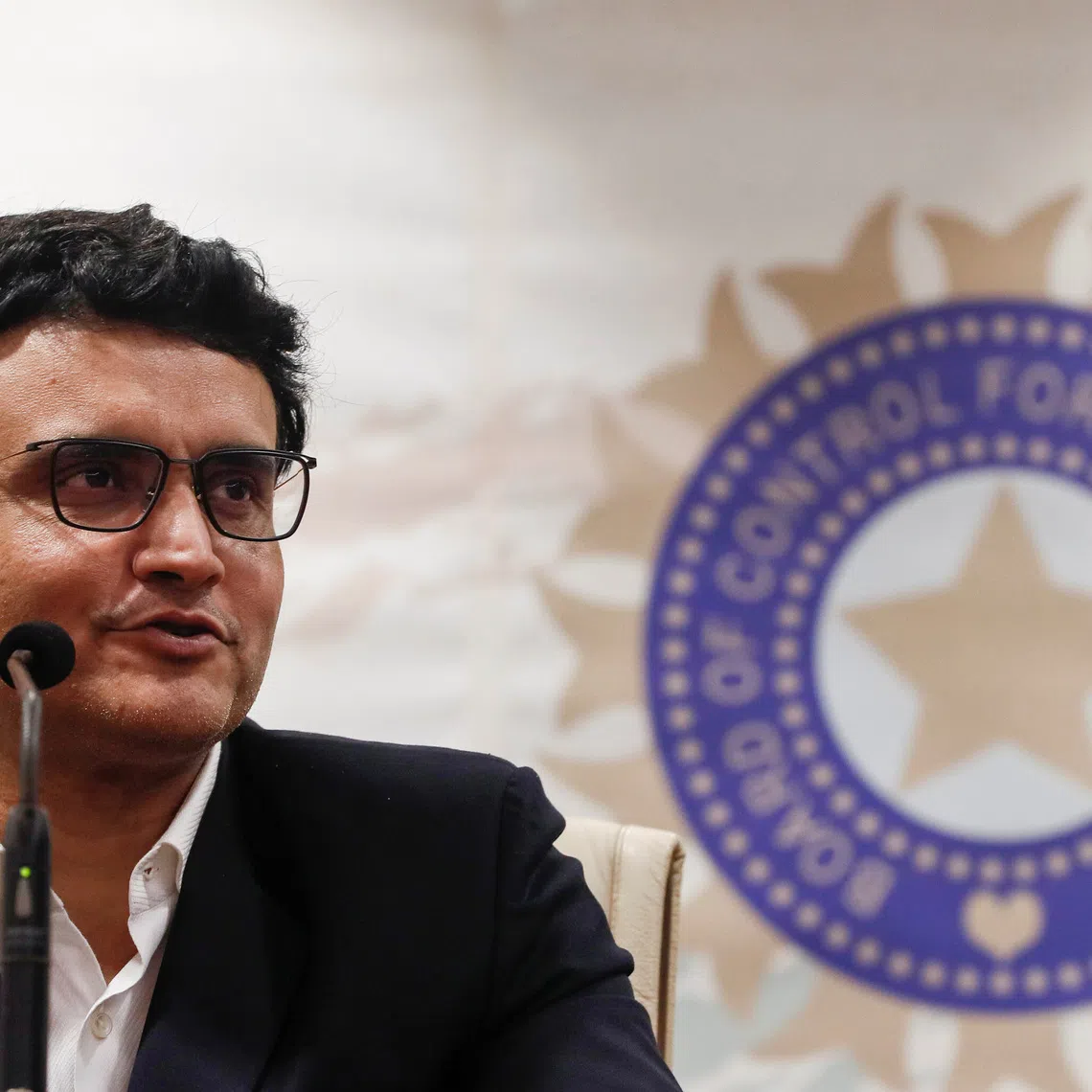 Former Indian cricketer Sourav Ganguly reacts during a press conference at the BCCI headquarters in Mumbai, India, October 23, 2019. REUTERS/Francis Mascarenhas