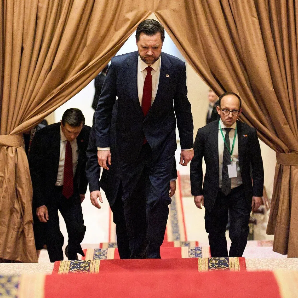 US Vice-President J.D. Vance arriving for a meeting with Pakistan's Prime Minister amid the US-Iran peace talks in Islamabad on April 11.