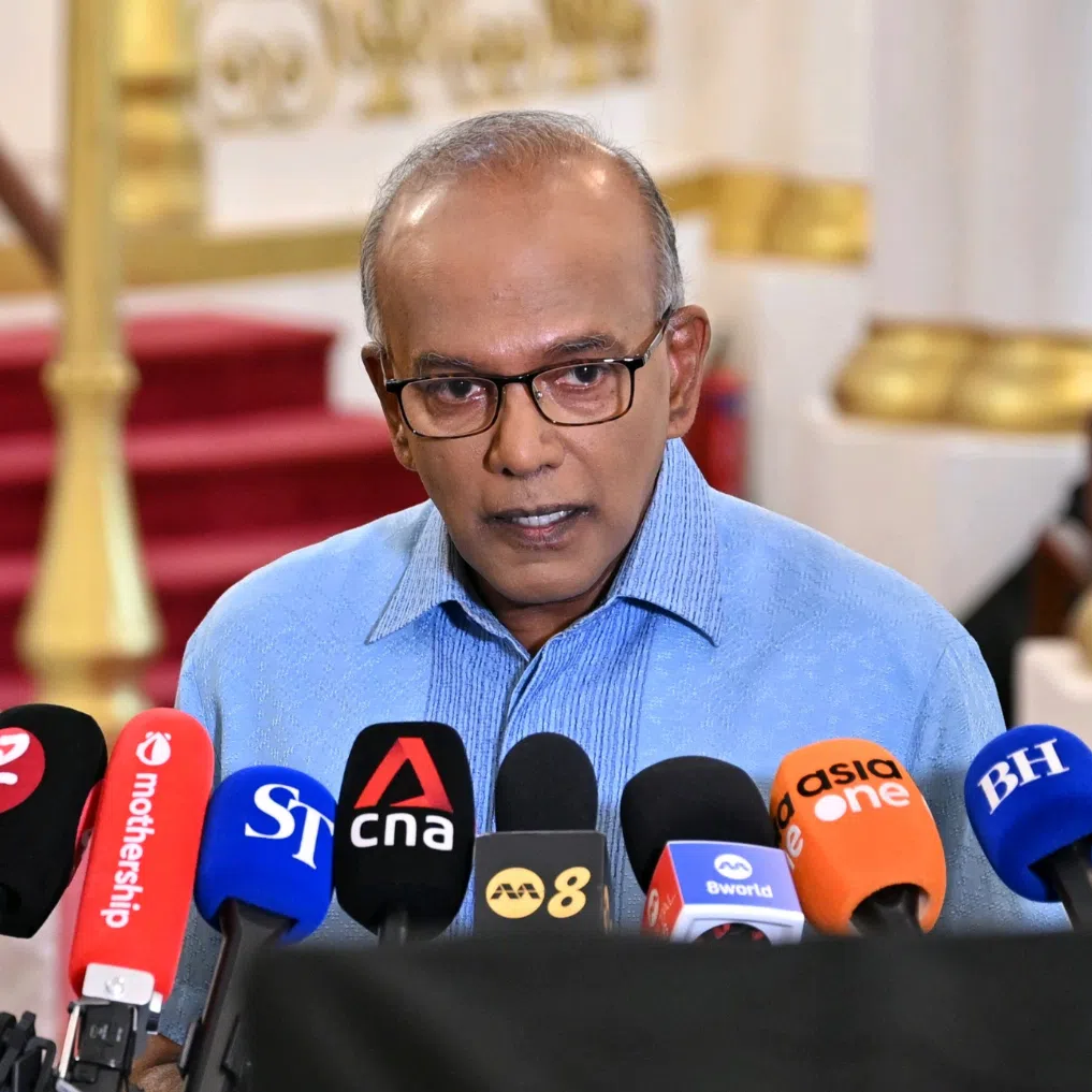 Coordinating Minister for National Security and Minister for Home Affairs K Shanmugam speaks at the Chesed-El Synagogue, on Nov 6.