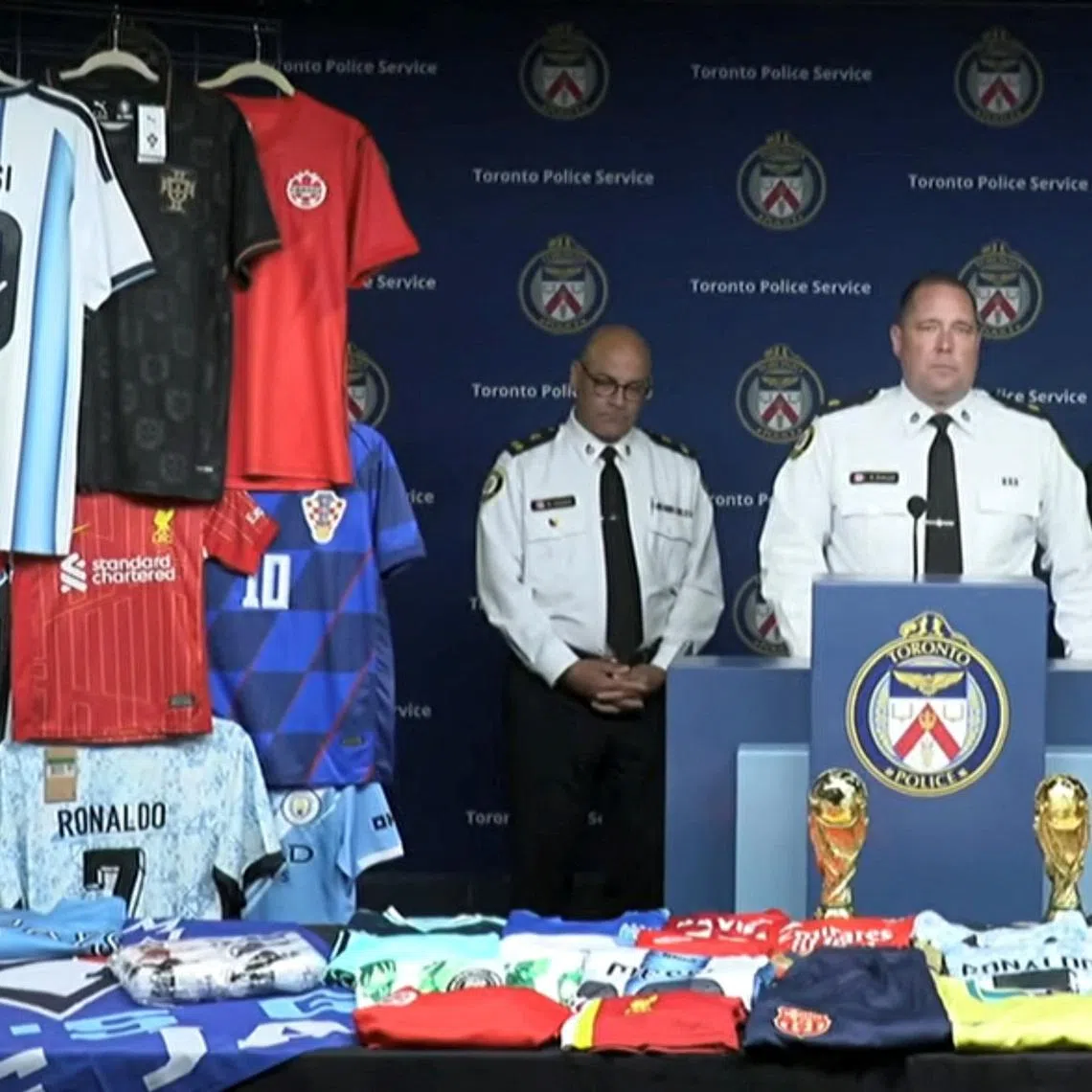 Two men have been arrested and charged, said the police.