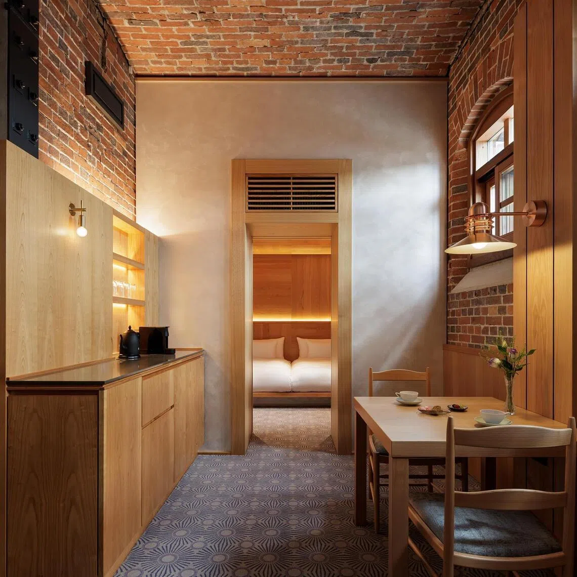 A suite at Hoshinoya Nara Prison, which opened on June 25.