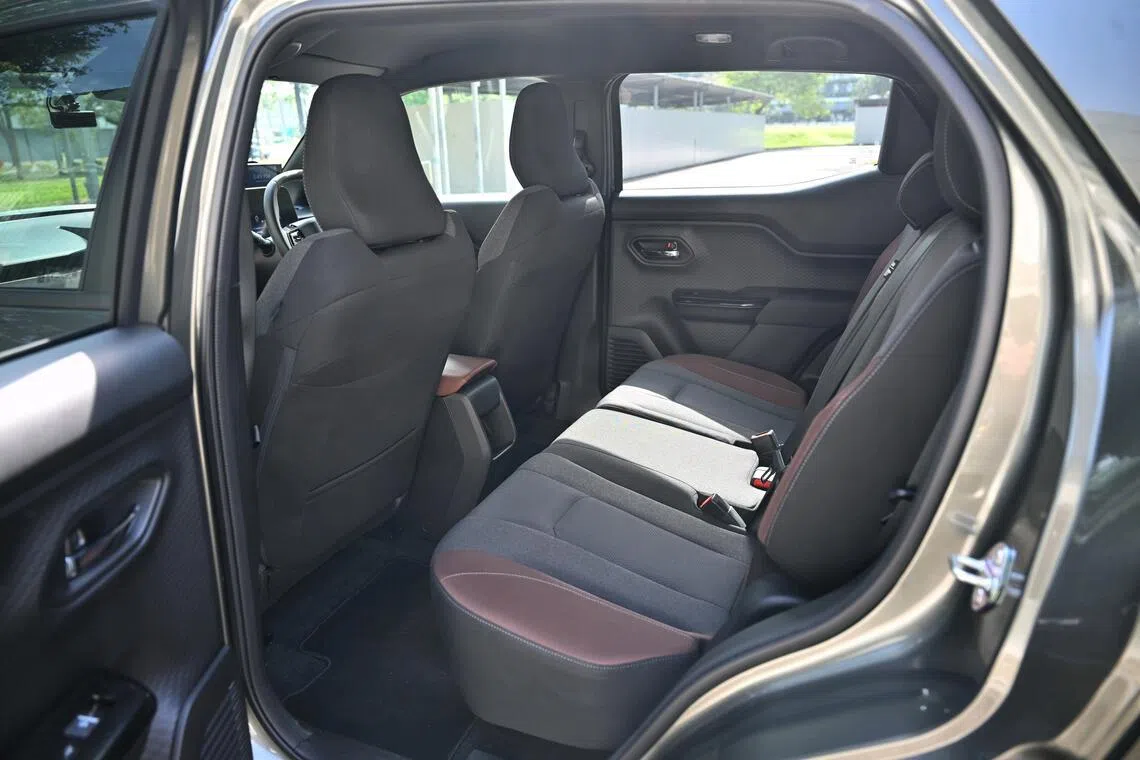 Second-row seats are highly configurable to suit needs of the day.