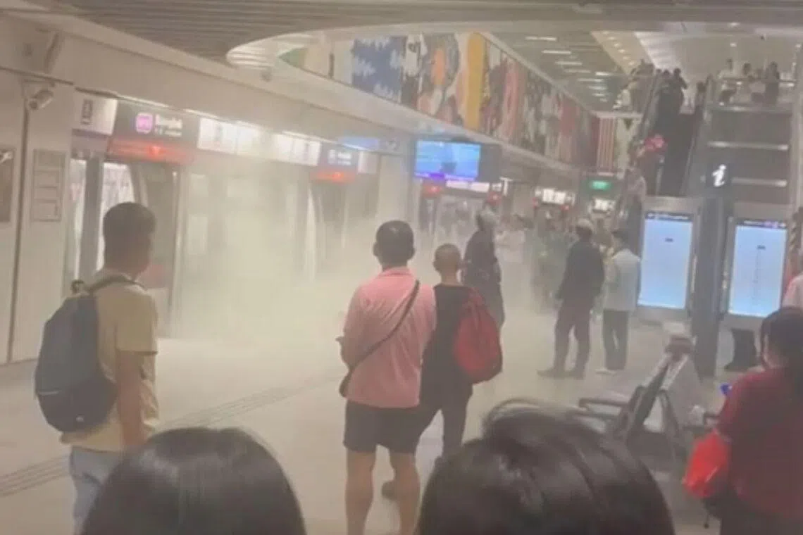 The incident occurred at the platform of Buangkok MRT station.