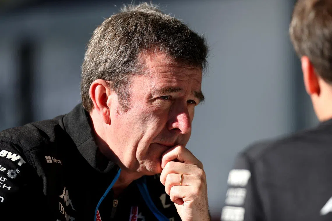 FILE PHOTO: Formula One F1 - Australian Grand Prix - Melbourne Grand Prix Circuit, Melbourne, Australia - March 22, 2024 Alpine team principal Bruno Famin before practice REUTERS/Mark Peterson/File Photo