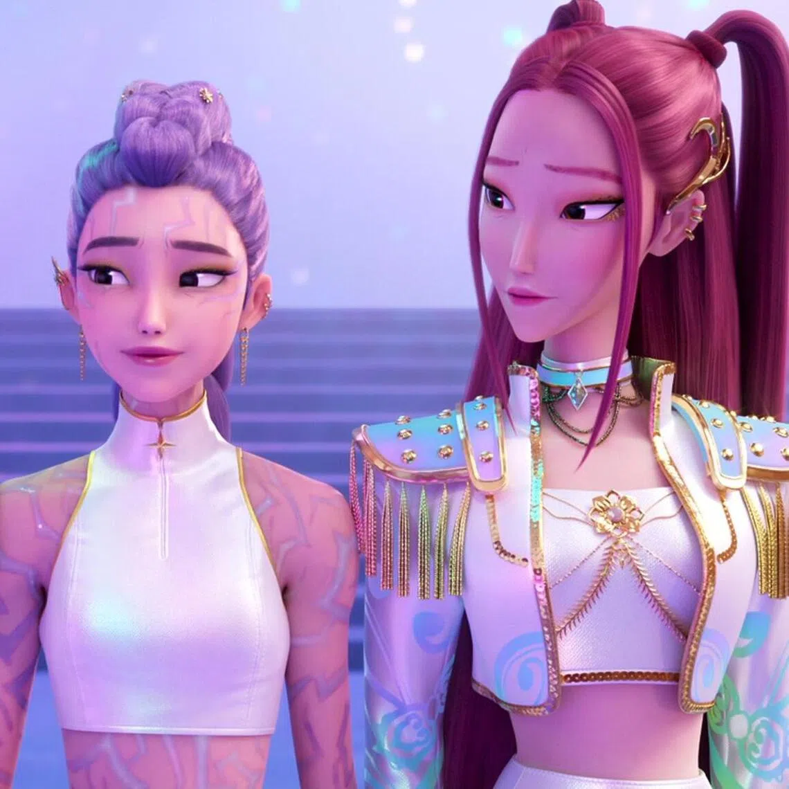 The fictional K-pop girl group Huntrix in Netflix film KPop Demon Hunters