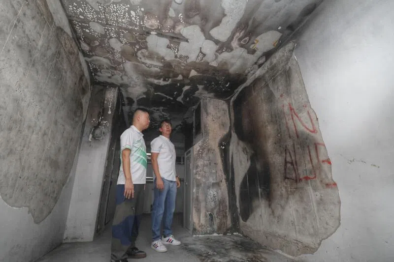 Holland-Bukit Timah GRC MP Edward Chia (right) visited the scene on July 16.