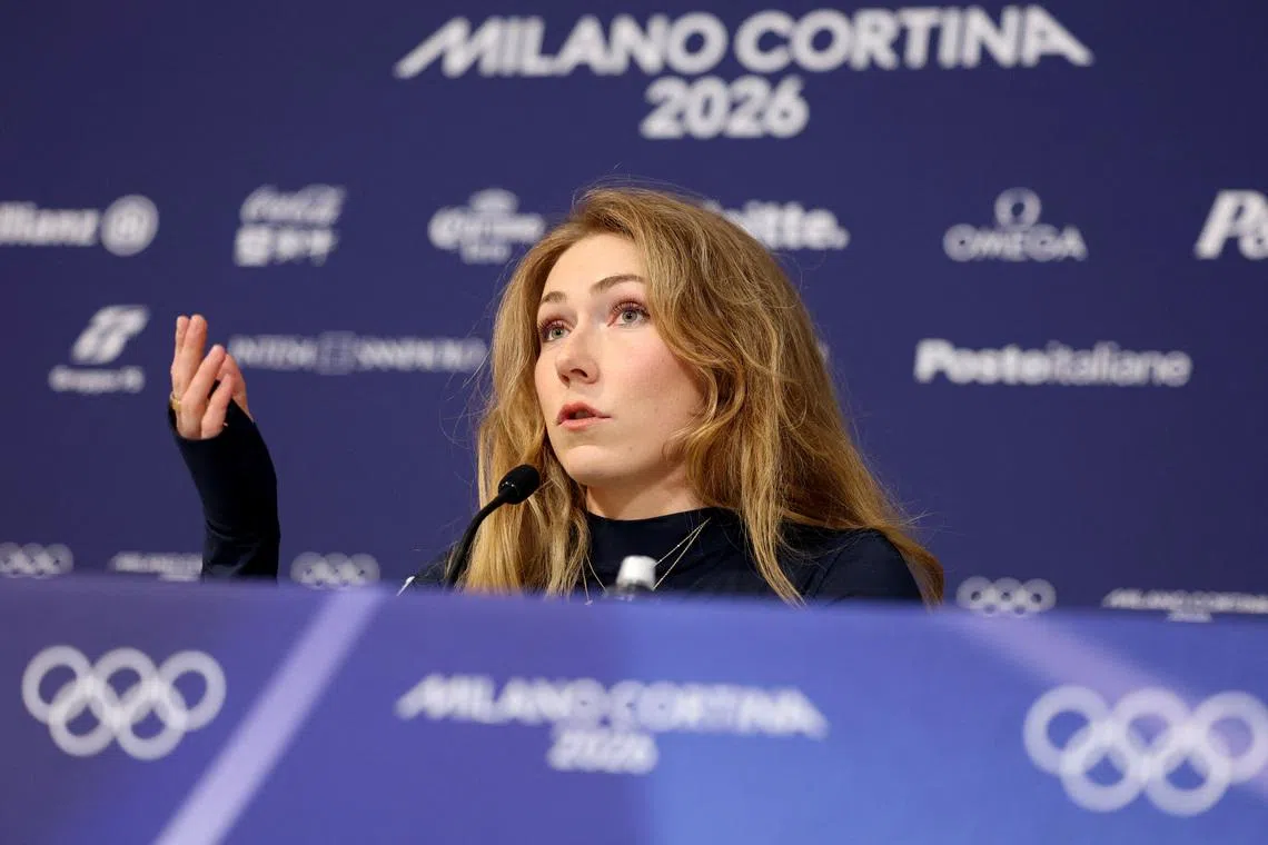 Milano Cortina 2026 Olympics - Alpine Skiing - Mikaela Shiffrin Press Conference - Stelvio Ski Centre, Bormio, Italy - February 07, 2026. Mikaela Shiffrin of United States during the Press Conference REUTERS/Issei Kato