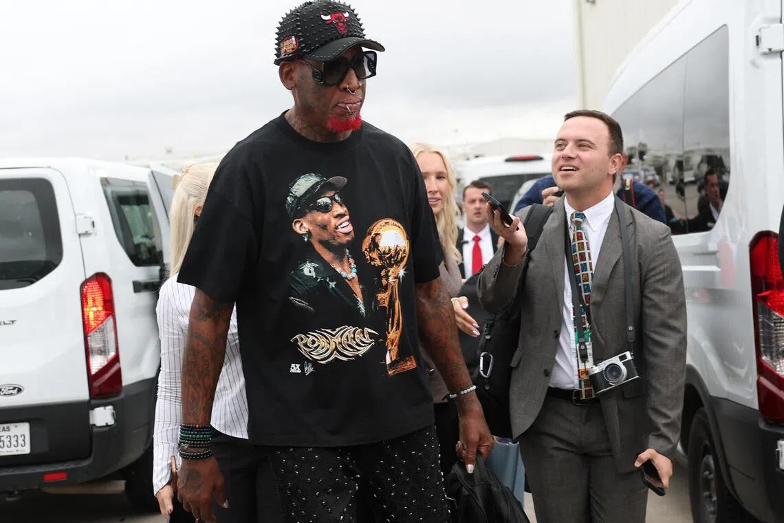 Former NBA star Rodman joins Trump as he eyes meeting with North Korea’s Kim