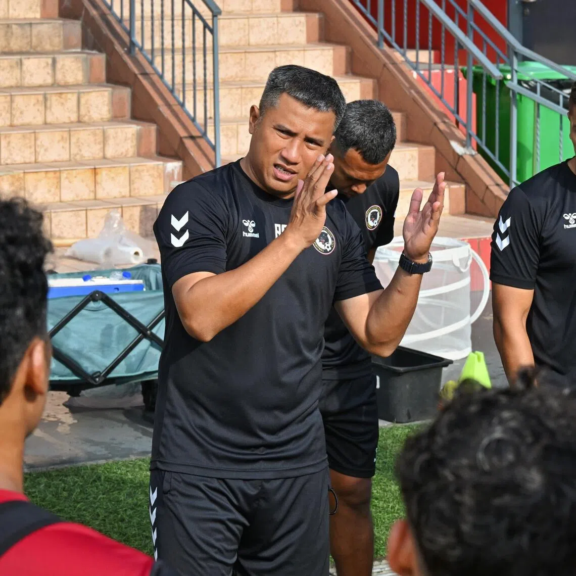 Shots of Alam Shah during training with Tanjong Pagar Utd for Kaki Bola Article.