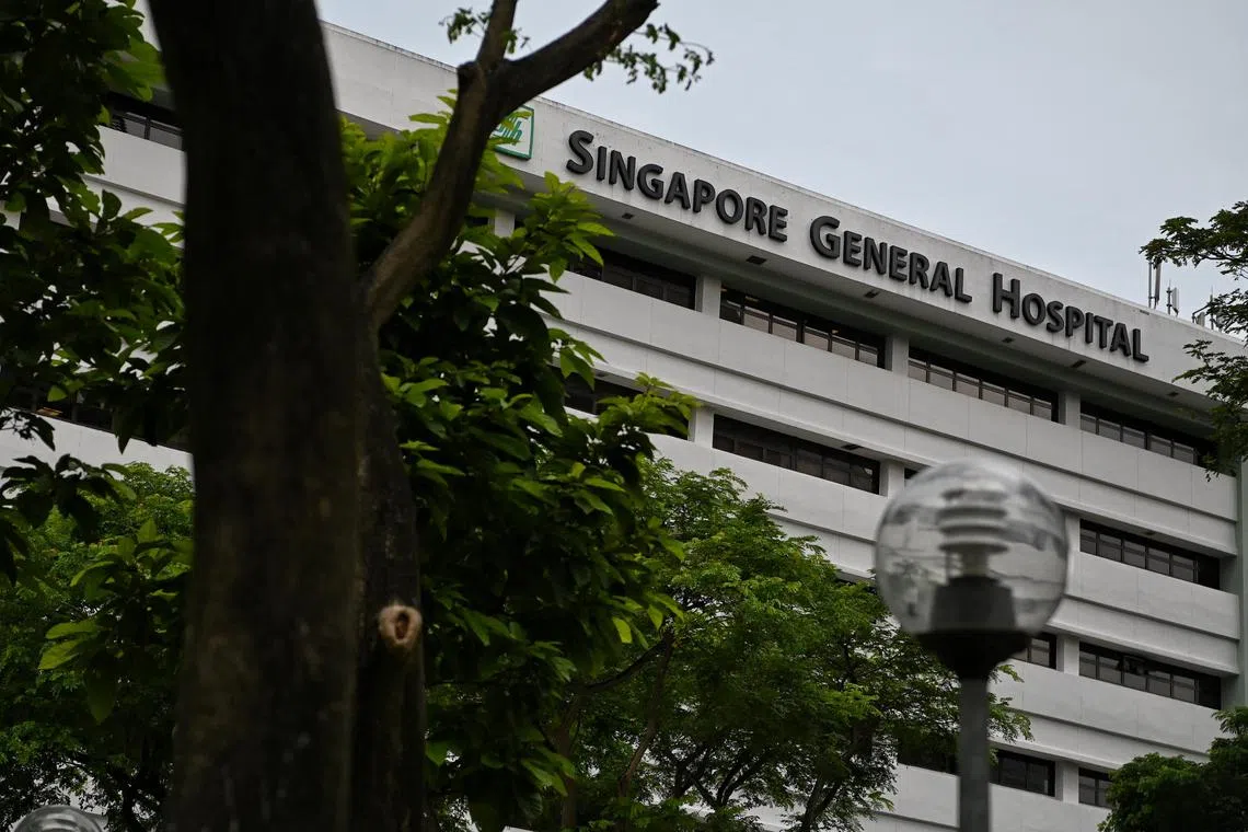 SGH said the woman turned hostile towards hospital employees after she refused to put on a face mask.
