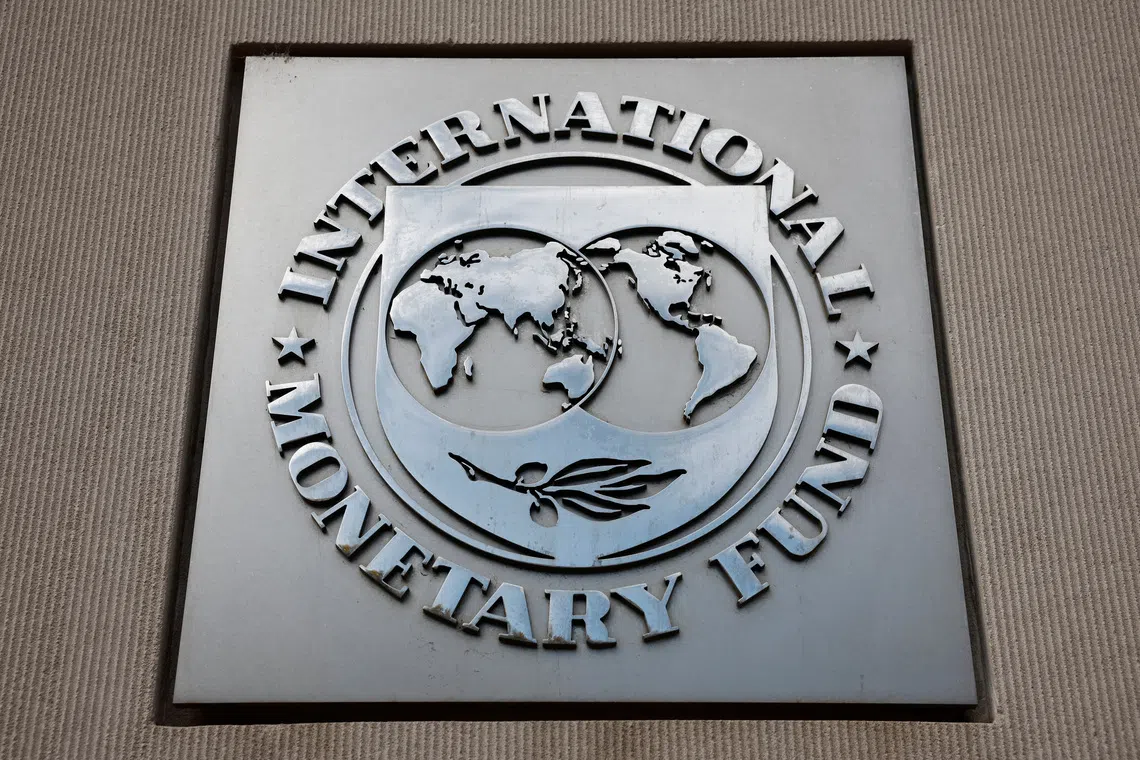 A view of the International Monetary Fund (IMF) logo at its headquarters in Washington, D.C., U.S., November 24, 2024. REUTERS/Benoit Tessier/File Photo