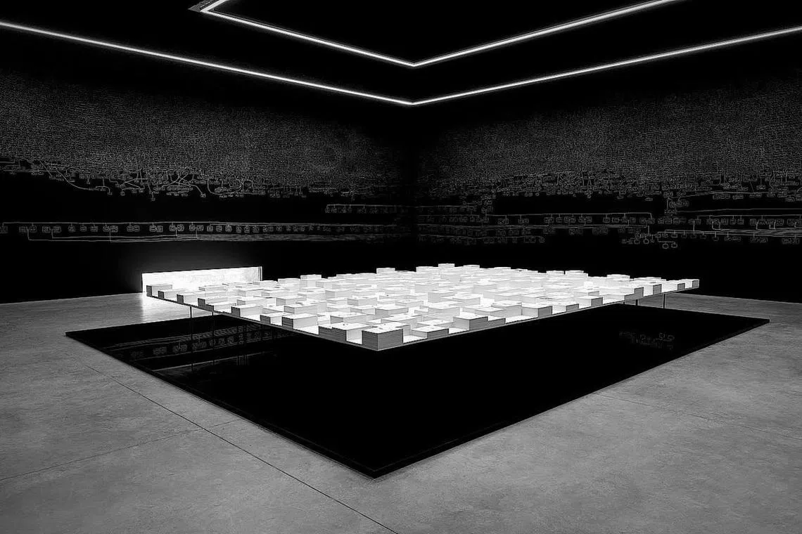 Archie Moore’s work, kith and kin, in the Australia pavilion at the 2024 Venice Biennale.