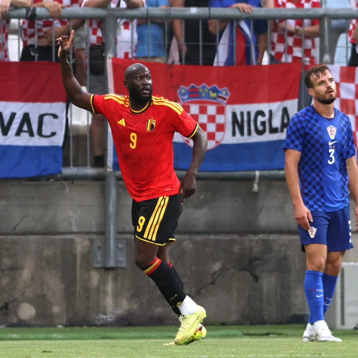 Soccer Football - International Friendly - Croatia v Belgium - Stadion HNK Rijeka, Rijeka, Croatia - June 2, 2026 Belgium's Romelu Lukaku celebrates scoring their second goal REUTERS/Antonio Bronic