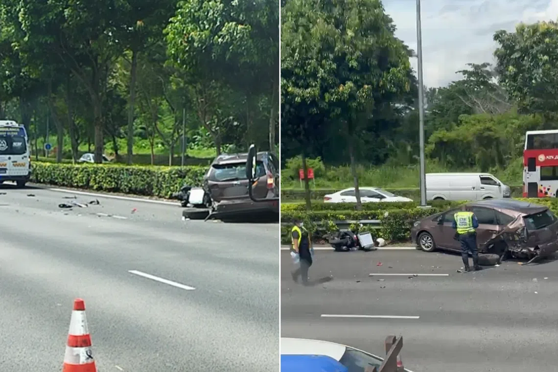 4 taken to hospital after multi-vehicle accident on SLE
