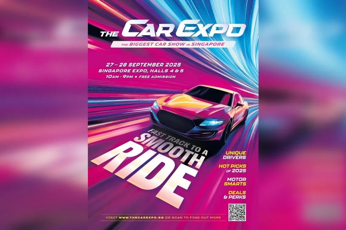 Go shop: The Car Expo by SPH Media will be held at the Singapore Expo, Halls 4 and 5, on Sept 27 and 28.