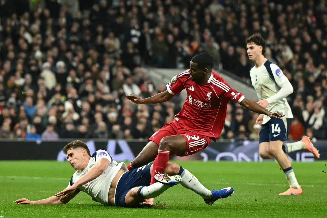Liverpool's Alexander Isak suffered a broken leg during a challenge by Tottenham Hotspur's Micky van de Ven that Liverpool manager Arne slot branded "reckless".