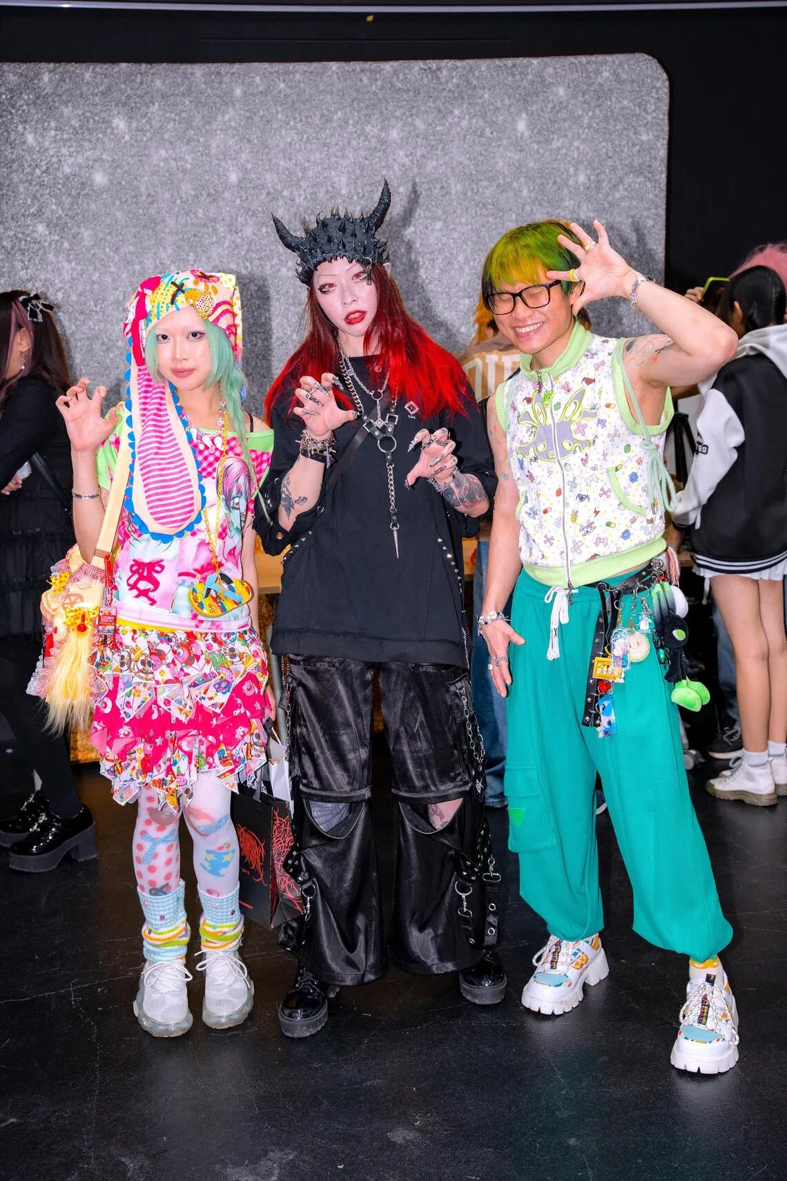 J-fashion fans at Konbini, which also serves as a gathering point for those in the niche fashion subculture.