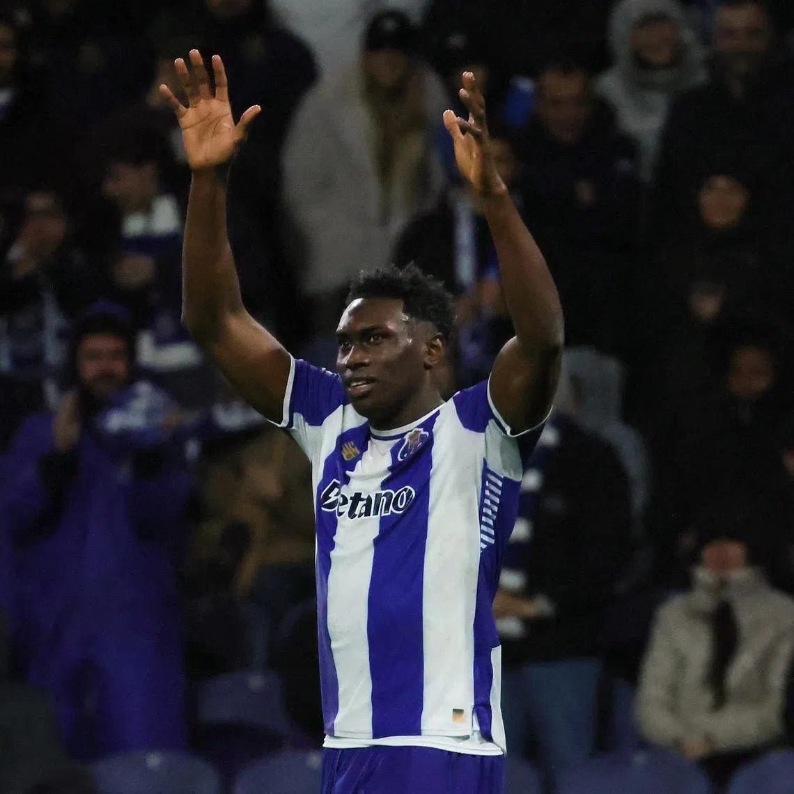Soccer Football - Primeira Liga - FC Porto v Gil Vicente - Estadio do Dragao, Porto, Portugal - January 26, 2026 FC Porto's Samu Aghehowa celebrates scoring their first goal REUTERS/Rita Franca