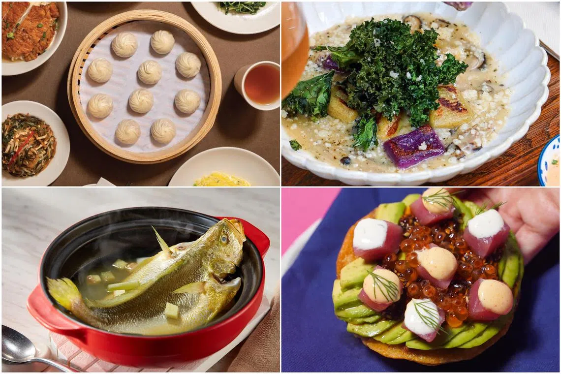 (Clockwise from top left) Restaurants that go the extra mile when it comes to accommodating people living with food allergies include Din Tai Fung, the Butcher's Wife, Ms Maria and Mr Singh, and Putien.