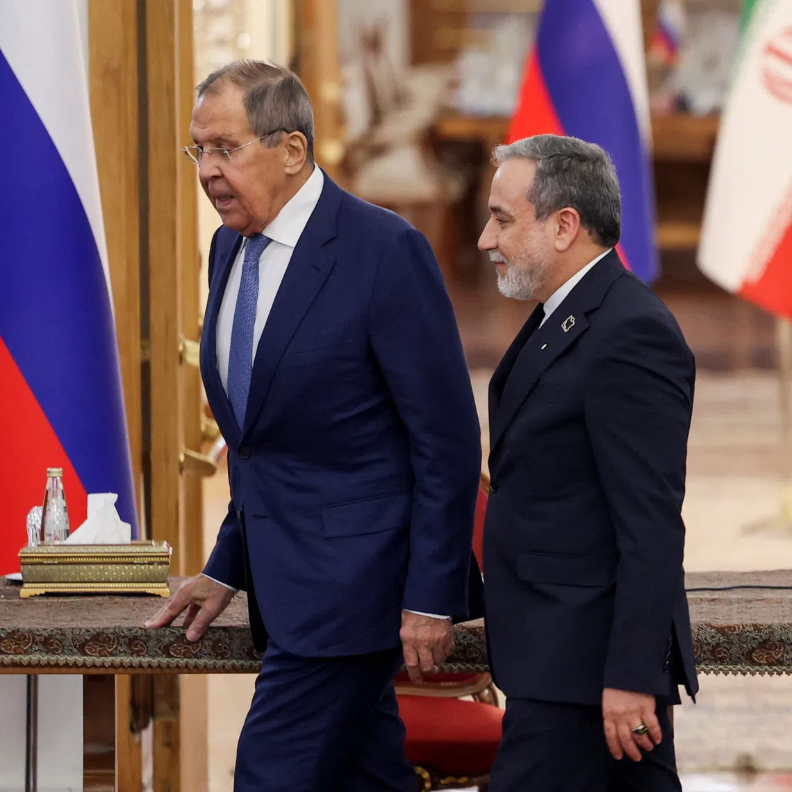 The report follows an earlier meeting between Iran’s Foreign Minister Abbas Araghchi (right) and Russian counterpart Sergei Lavrov on Oct 19.
