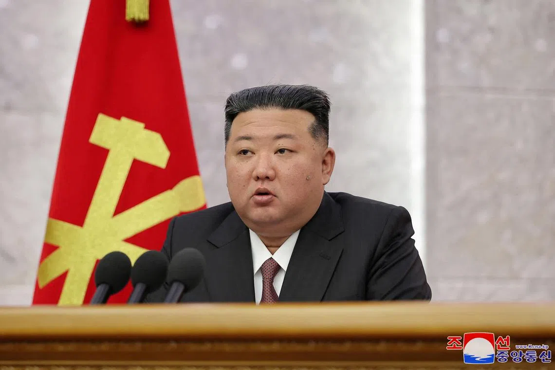 North Korean leader Kim Jong Un chairs a key meeting of the country's ruling party in Pyongyang, North Korea, June 28, 2024 in this photo released by the North's official Korean Central News Agency.   KCNA via REUTERS/ File Photo