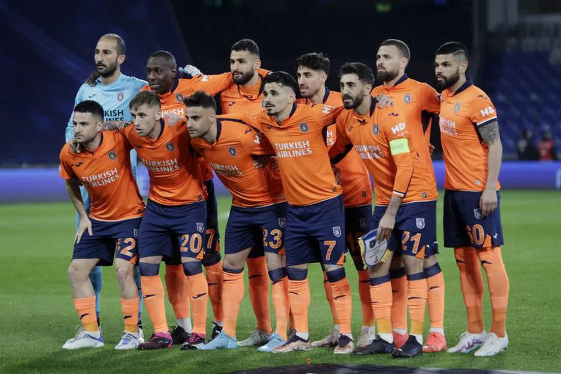 Soccer Football - Europa Conference League - Round of 16 - Second Leg - Istanbul Basaksehir F.K. v Gent - Basaksehir Fatih Terim Stadium, Istanbul, Turkey - March 15, 2023 Istanbul Basaksehir F.K. players pose for a team group photo before the match REUTERS/Murad Sezer/File Photo