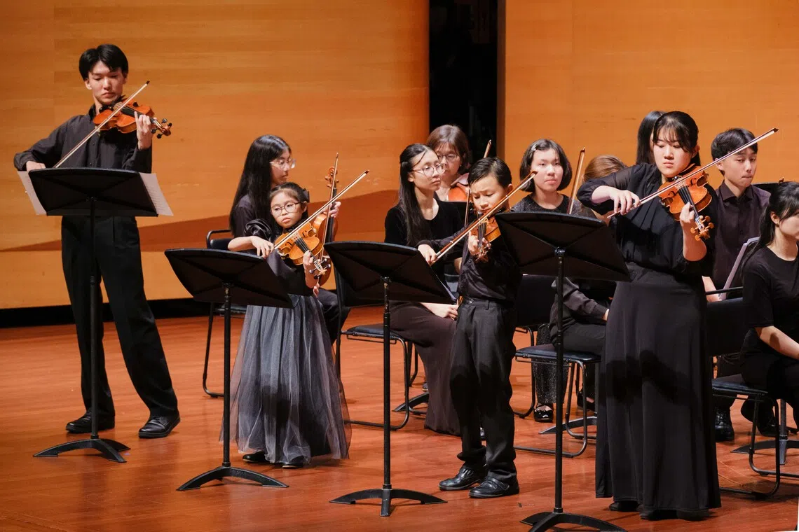 Budding talents (from left) Takase Yusuke, Esther Lim, Zhangming Xu and Saitoh Chika charmed audiences during the concert.