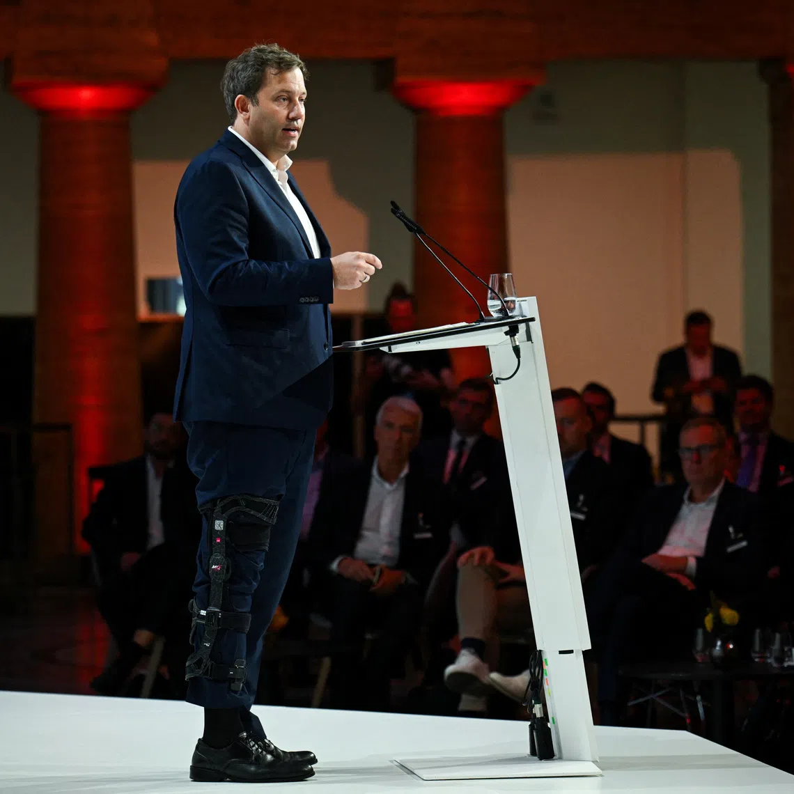 German Finance Minister Lars Klingbeil speaks during the annual review meeting of the \"Made for Germany\" initiative, at Siemens AG in Berlin, Germany September 30, 2026. REUTERS/Annegret Hilse