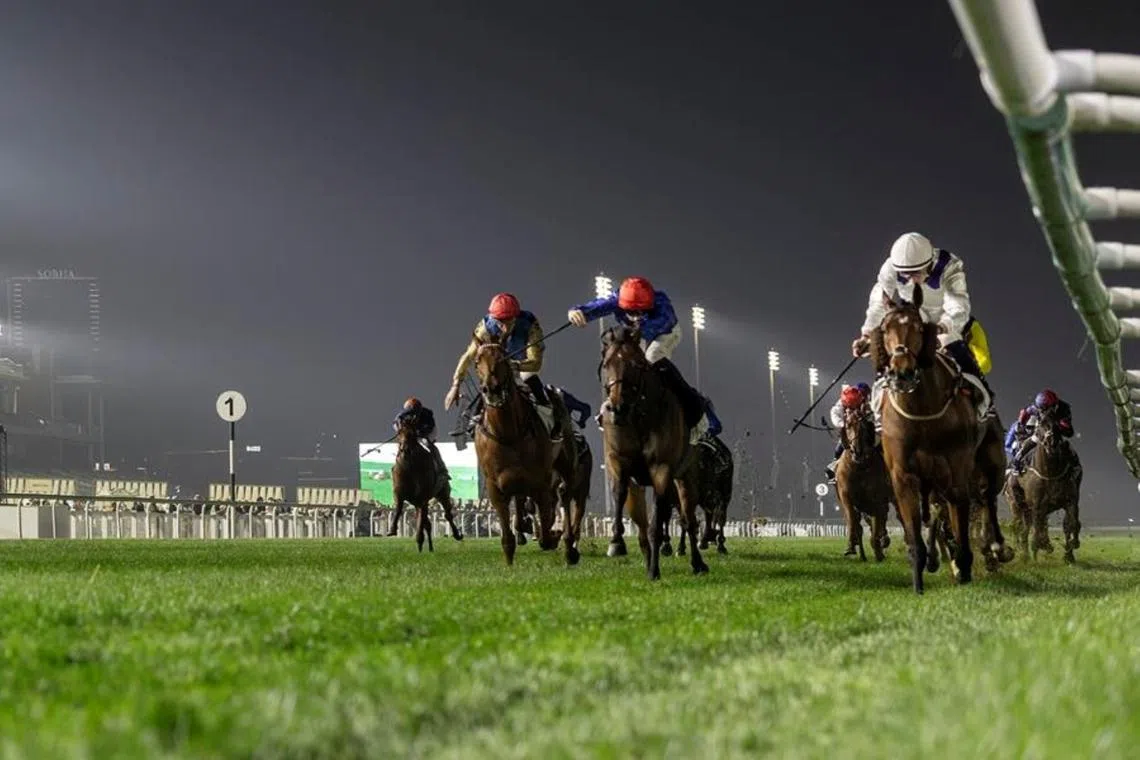 Top Irish jockey Oisin Murphy marks his Dubai comeback with a slashing win aboard Dividend in the Lord Glitters Handicap (1,800m) at Meydan on Feb 6.