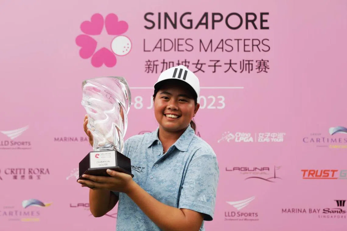 Shannon Tan is the first Singaporean to win on the China LPGA Tour.