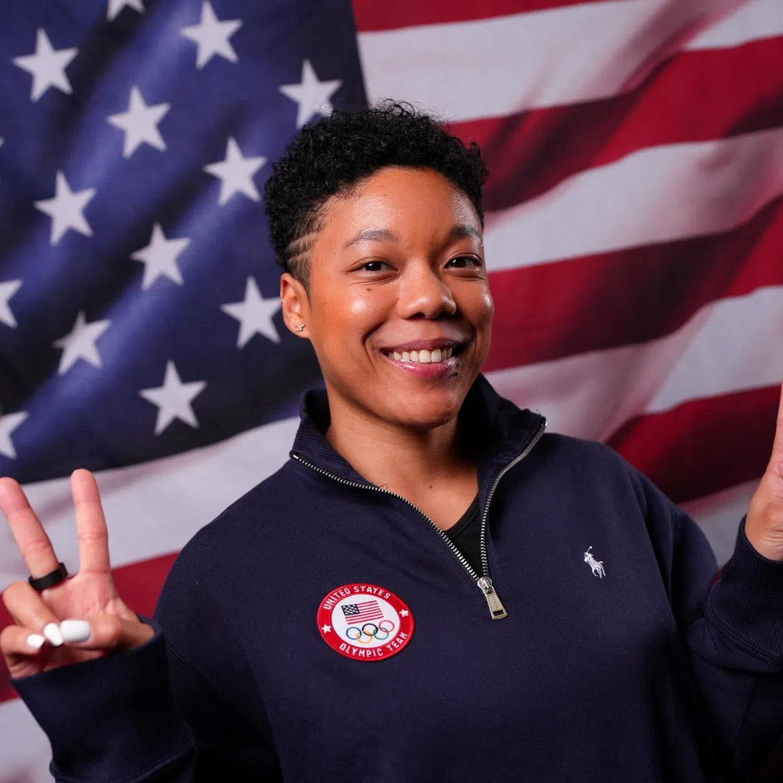 Milan-Cortina D'Ampezzo 2026 Winter Olympic Games - U.S. Skeleton team Mystique Ro poses for a photograph at the Team USA Media Summit in Manhattan in New York City, U.S., October 28, 2025. REUTERS/Adam Gray