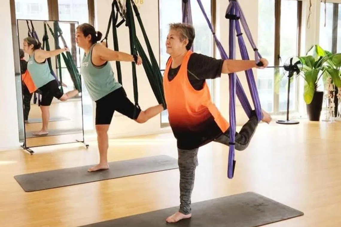 Yoga is one way Jin Yinji is coping with the loss of her husband, who died in October 2023.