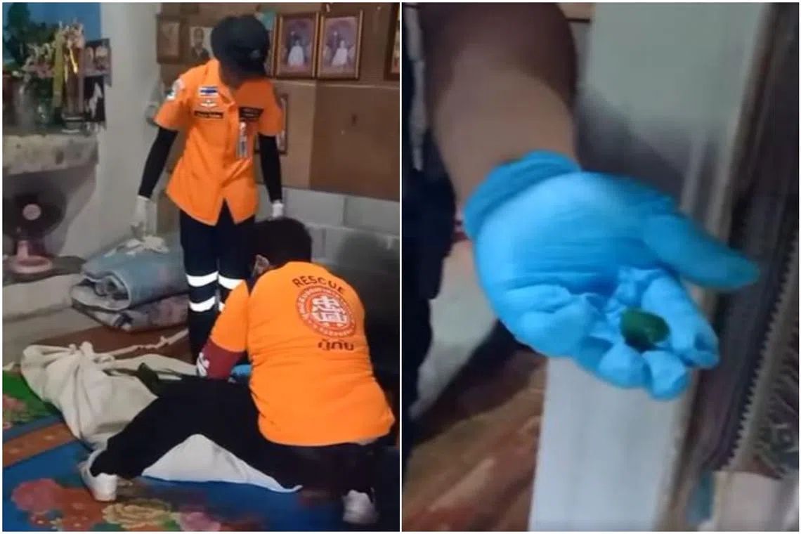 The man reported his wife’s death to a community leader in the middle of the night, claiming that he woke up to find her dead.