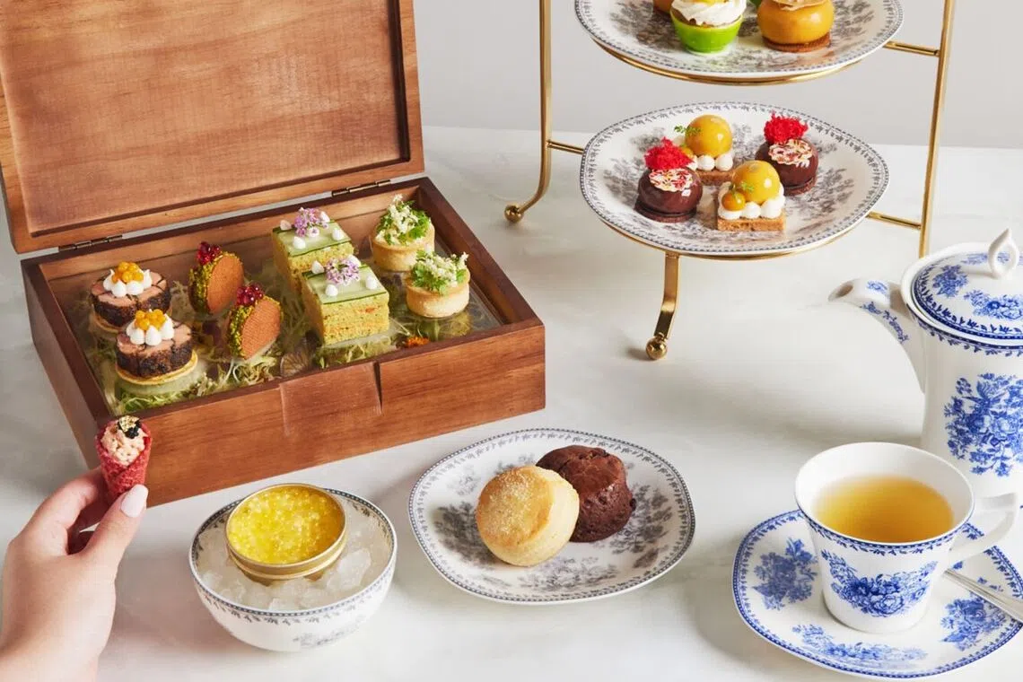 The St. Regis Singapore: Afternoon Tea consists of seasonal sweet and savoury creations alongside premium teas