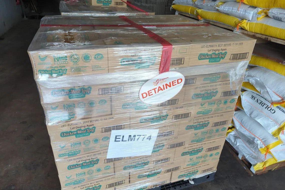 ICA officers found the illegally imported canned meat in 145 cartons in a lorry.