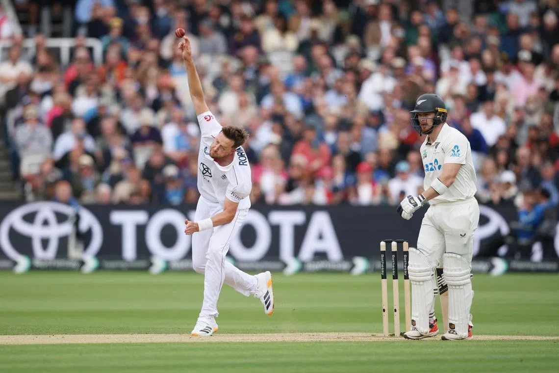 Cricket - England v New Zealand - First Test - Lord's Cricket Ground, London, Britain - June 7, 2026 England's Ollie Robinson in action Action Images via Reuters/Andrew Boyers