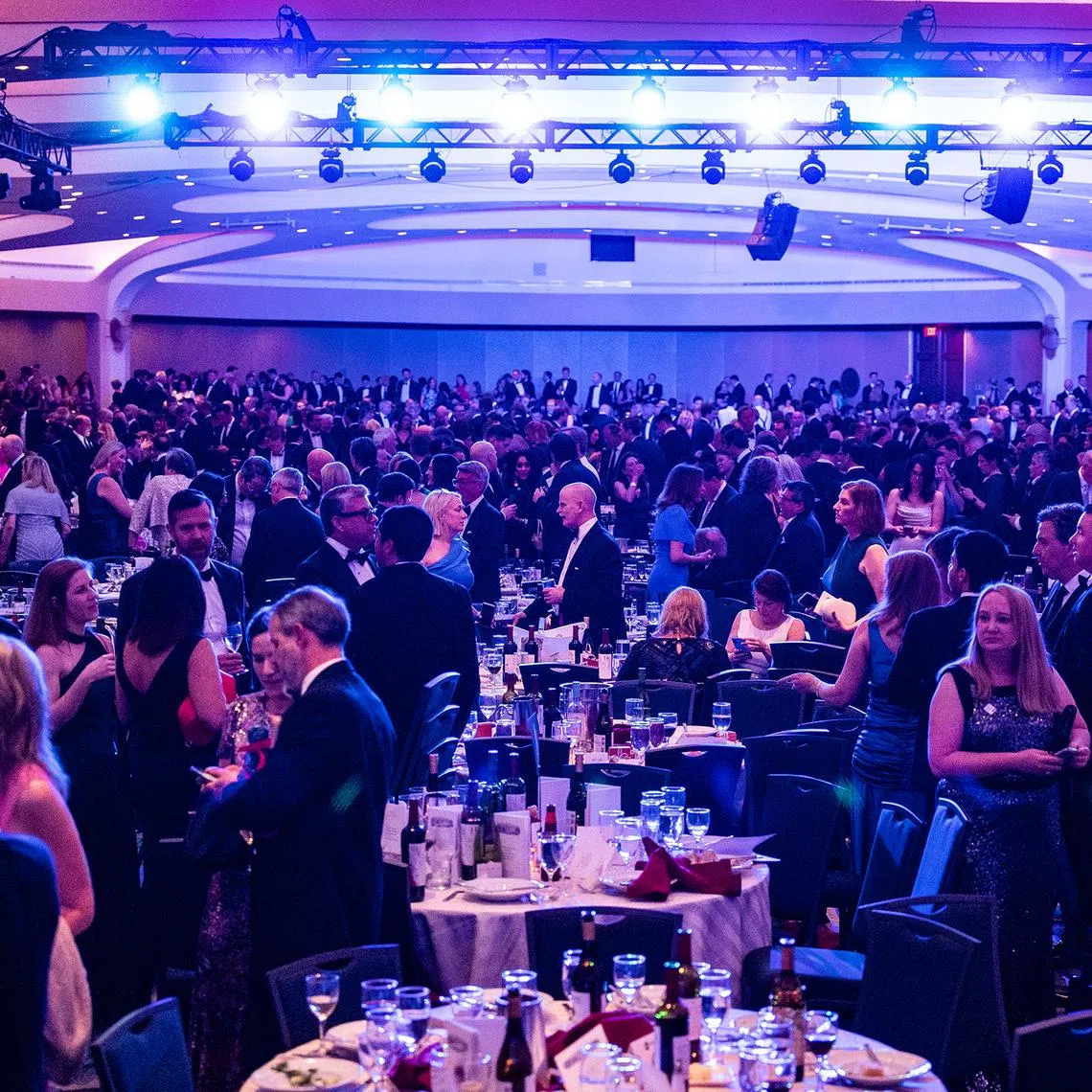Attendees during the 2026 White House Correspondents’ Association dinner at the Washington Hilton after the gunfire on April 25.