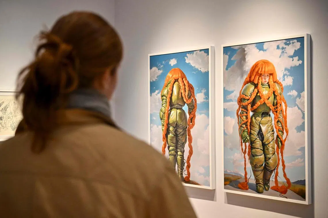 Thirty-four artworks created with artificial intelligence (AI) have gone up for sale at Christie’s in New York.