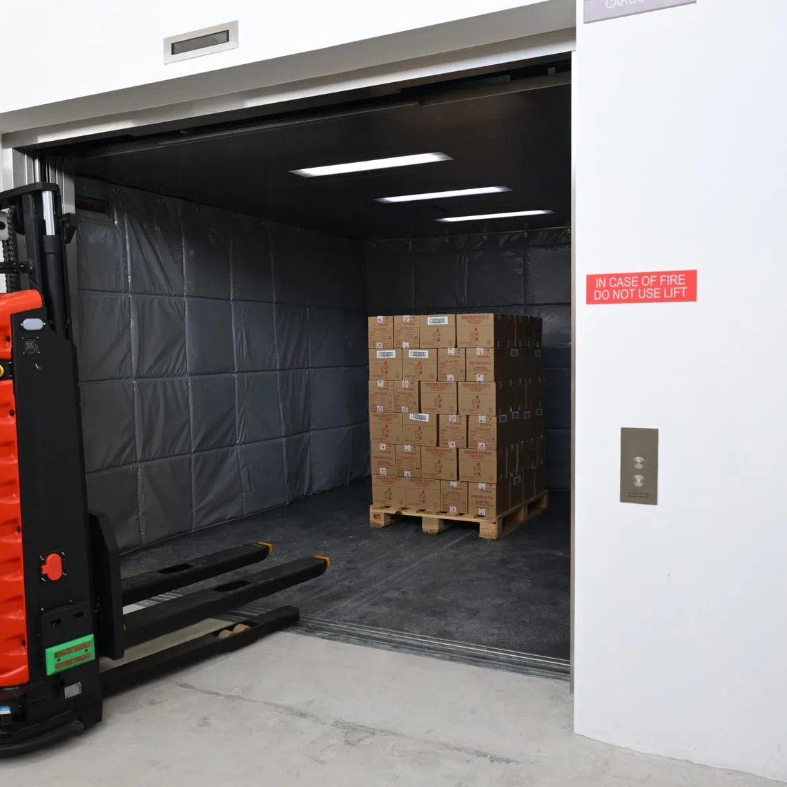 An automated guided vehicle in Kwong Cheong Thye's new factory on Feb 9.