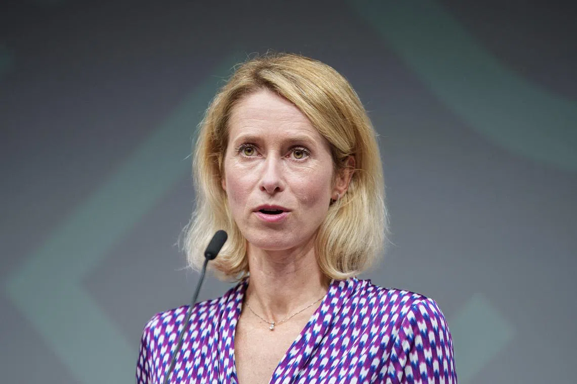 The EU's top diplomat, Ms Kaja Kallas, speaking during an Aug 29 press conference in Denmark, following an informal meeting of EU defence ministers.