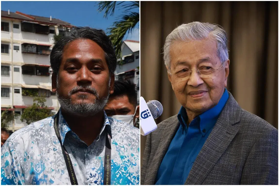 Mr Khairy Jamaluddin (left) and Dr Mahathir Mohamad regularly fought when the former was an aide to Dr Mahathir's successor.