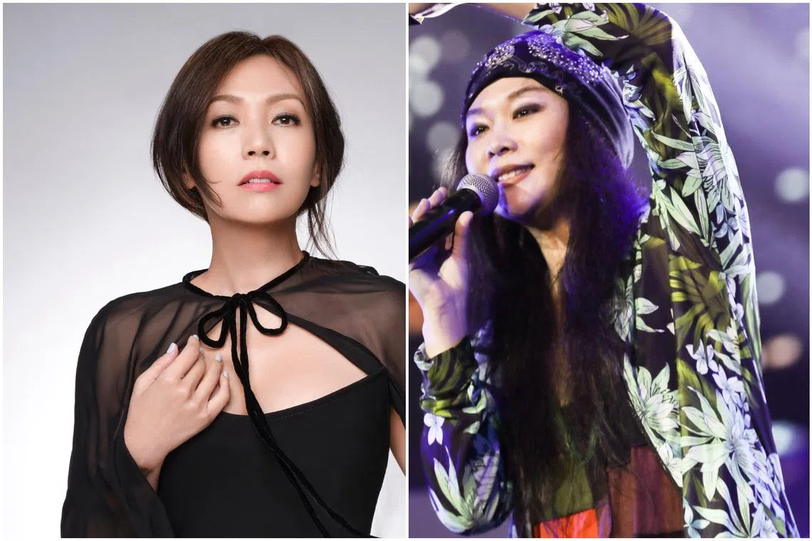 Singers Kit Chan (left) and Mavis Hee will be among the performers at the free concert on Aug 5, 2023.