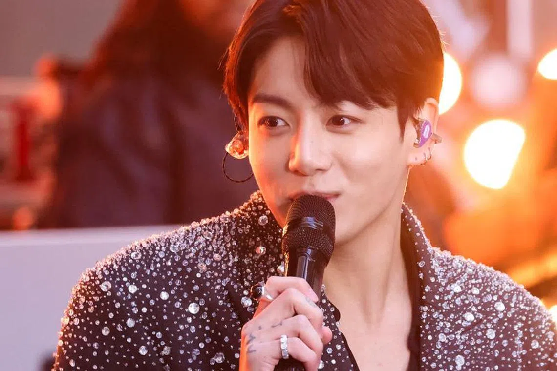 FILE PHOTO: Singer Jungkook of BTS performs on NBC’s ‘Today’ show at Rockefeller Center New York City, U.S., November 8, 2023.  REUTERS/Caitlin Ochs/File Photo